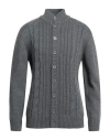 Siviglia Man Cardigan Grey Size Xl Wool, Acrylic In Grey