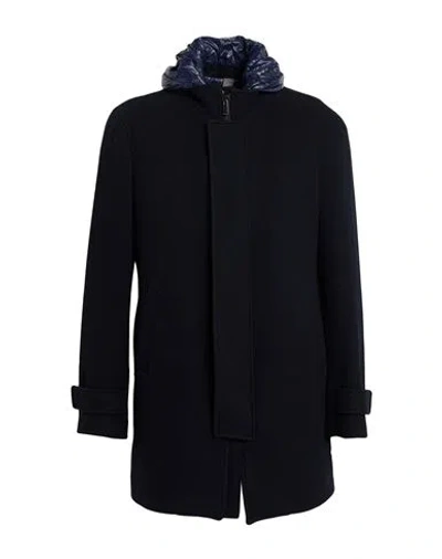 Siviglia Man Coat Midnight Blue Size 40 Wool, Polyamide