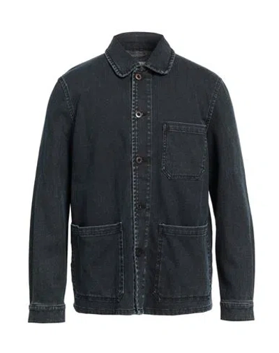 Siviglia Man Denim Shirt Blue Size 38 Cotton, Elastane