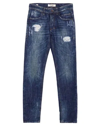 Siviglia Man Jeans Blue Size 34 Organic Cotton In Black