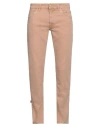 Siviglia Man Jeans Camel Size 33 Organic Cotton, Elastane In Beige