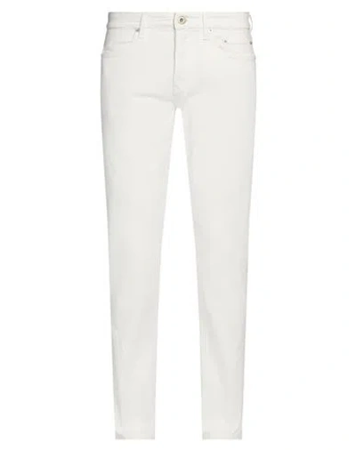 Siviglia Man Jeans White Size 33 Organic Cotton, Elastane