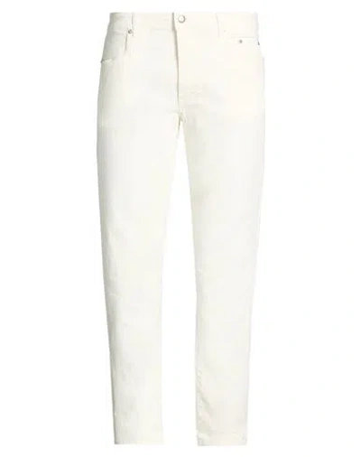 Siviglia Man Jeans White Size 38 Cotton, Elastane