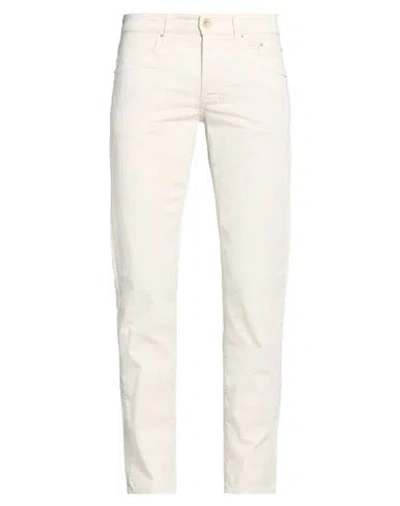 Siviglia Man Pants Beige Size 33 Cotton, Elastane In White