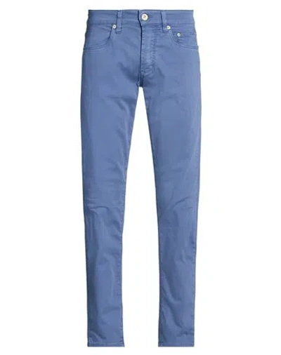 Siviglia Man Pants Blue Size 30 Cotton, Elastane