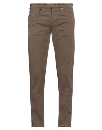 Siviglia Man Pants Brown Size 33 Cotton, Elastane, Polyester