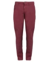 Siviglia Man Pants Burgundy Size 34 Cotton, Elastane In Red
