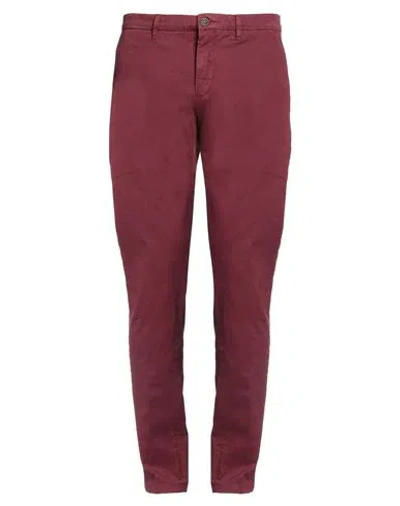Siviglia Man Pants Burgundy Size 34 Cotton, Elastane In Red