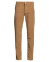 Siviglia Man Pants Camel Size 35 Cotton, Elastane