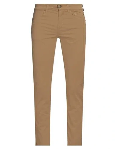 Siviglia Man Pants Camel Size 31 Cotton, Elastane In Beige