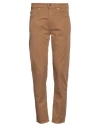 Siviglia Man Pants Camel Size 32 Cotton, Linen, Elastane