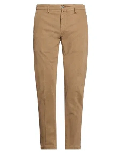 Siviglia Man Pants Camel Size 32 Modal, Cotton, Elastane In Brown