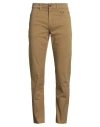 Siviglia Man Pants Camel Size 33 Cotton, Elastane In Brown