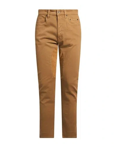 Siviglia Man Pants Camel Size 33 Cotton, Elastane In Multi