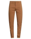 Siviglia Man Pants Camel Size 33 Cotton, Elastane In Brown