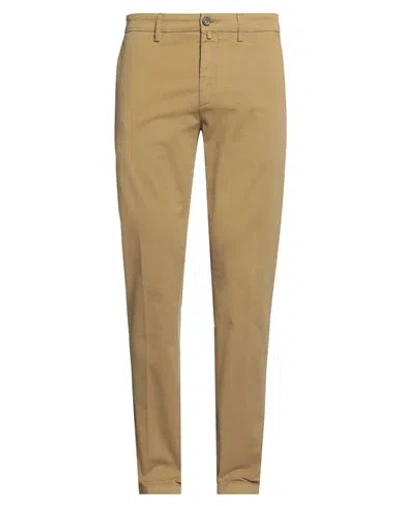 Siviglia Man Pants Camel Size 35 Cotton, Elastane