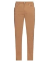 Siviglia Man Pants Camel Size 35 Cotton, Elastane In Beige