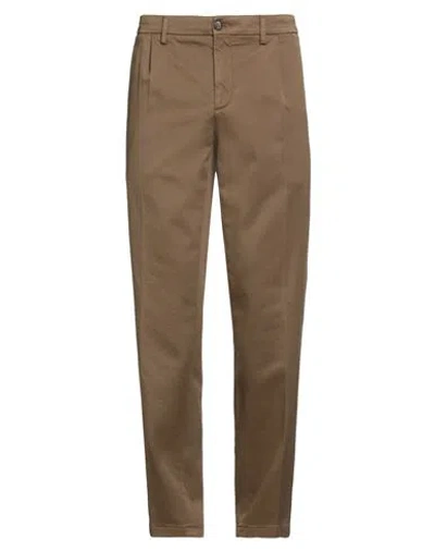 Siviglia Man Pants Camel Size 35 Cotton, Elastane In Brown