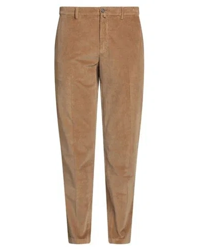 Siviglia Man Pants Camel Size 38 Organic Cotton, Modal, Elastane In Brown