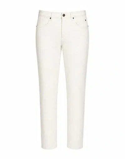 Siviglia Man Pants Cream Size 34 Cotton, Elastane In White