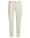 Siviglia Man Pants Cream Size 38 Organic Cotton, Modal, Elastane In White