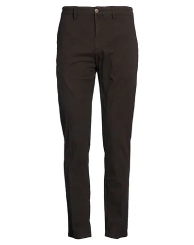 Siviglia Man Pants Dark Brown Size 30 Cotton, Elastane