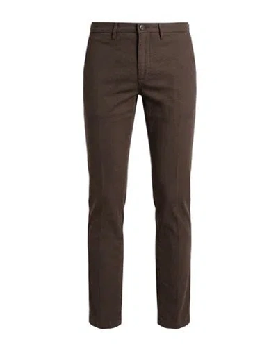 Siviglia Man Pants Dark Brown Size 31 Cotton, Elastane