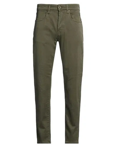 Siviglia Man Pants Green Size 31 Cotton, Elastane