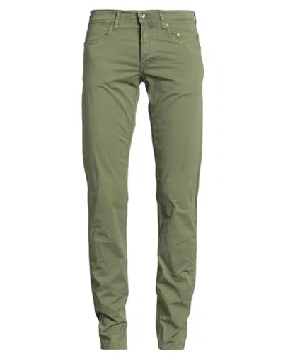 Siviglia Man Pants Green Size 33 Cotton, Elastane