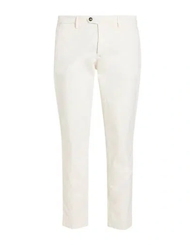 Siviglia Man Pants Ivory Size 28 Cotton, Elastane In White