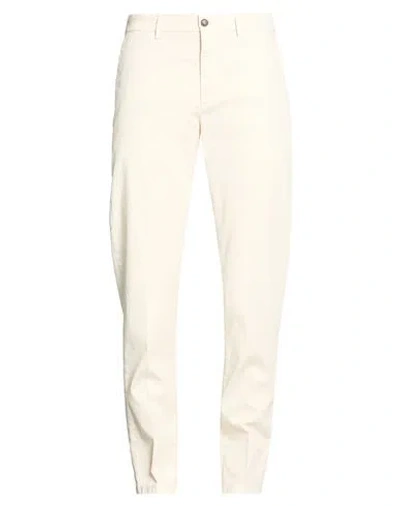 Siviglia Man Pants Ivory Size 32 Cotton, Elastane In White