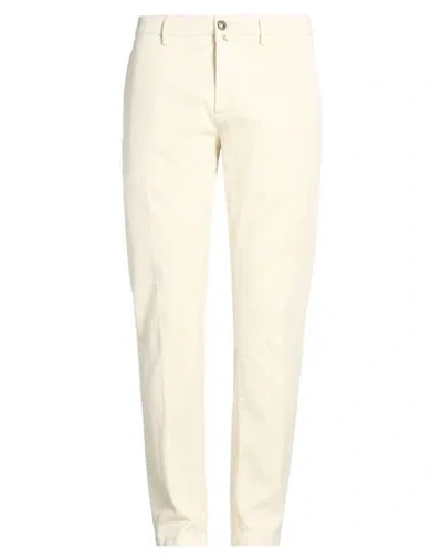 Siviglia Man Pants Ivory Size 36 Cotton, Tencel, Elastane In White
