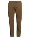 Siviglia Man Pants Khaki Size 31 Cotton, Elastane In Neutral