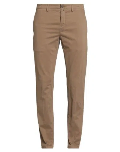 Siviglia Man Pants Light Brown Size 32 Modal, Cotton, Elastane In Animal Print