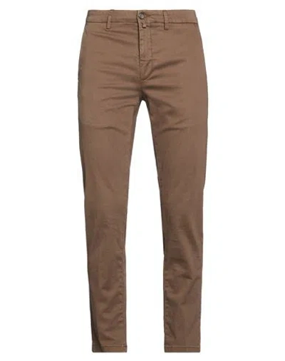 Siviglia Man Pants Light Brown Size 35 Cotton, Tencel, Elastane