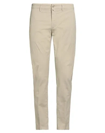 Siviglia Man Pants Light Green Size 35 Cotton, Elastane In Neutral