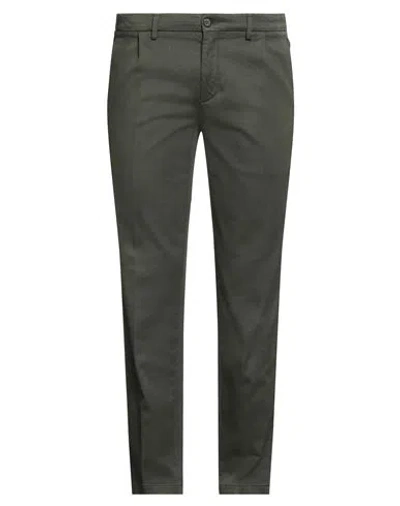 Siviglia Man Pants Military Green Size 35 Cotton, Elastane