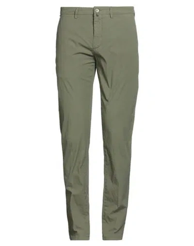 Siviglia Man Pants Military Green Size 35 Cotton, Elastane