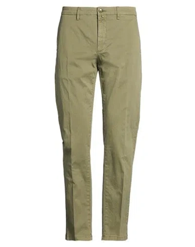 Siviglia Man Pants Military Green Size 35 Cotton, Elastane