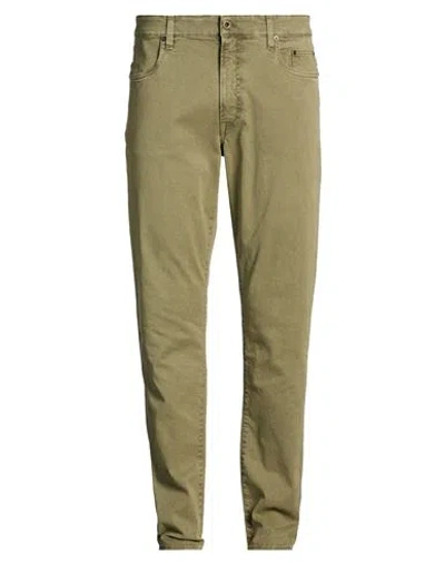 Siviglia Man Pants Military Green Size 40 Cotton, Elastane