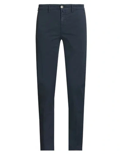 Siviglia Man Pants Navy Size 31 Cotton, Elastane In Blue