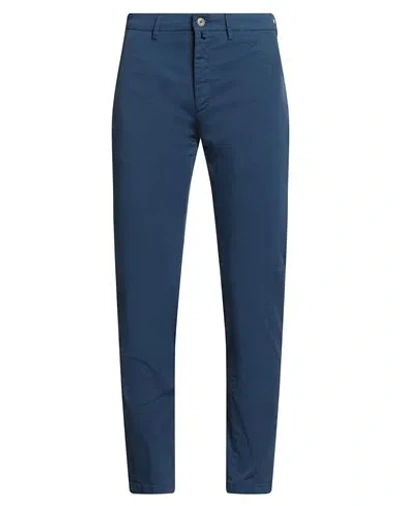 Siviglia Man Pants Navy Size 33 Cotton, Elastane In Blue