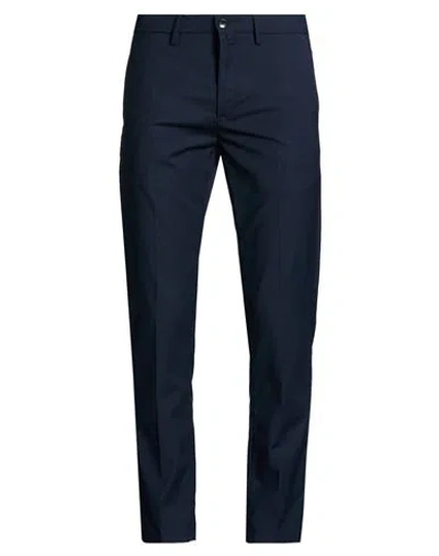 Siviglia Man Pants Navy Size 33 Cotton, Polyester, Tencel, Elastane In Blue