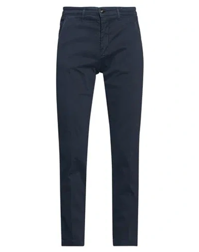 Siviglia Man Pants Navy Size 34 Cotton, Elastane In Blue
