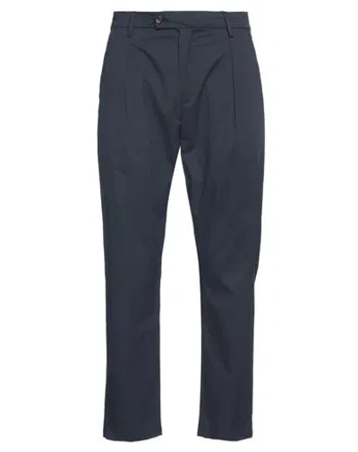 Siviglia Man Pants Navy Size 34 Cotton, Polyamide, Elastane In Blue