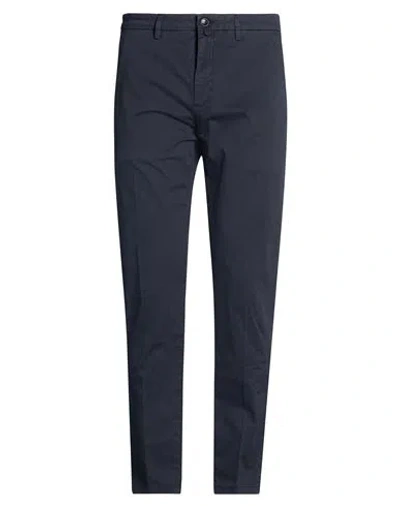 Siviglia Man Pants Navy Size 35 Cotton, Elastane In Blue