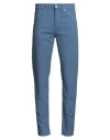 Siviglia Man Pants Pastel Blue Size 30 Cotton, Elastane In Blue