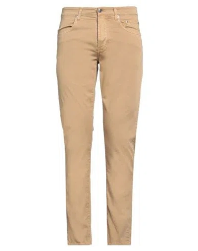 Siviglia Man Pants Sand Size 33 Cotton, Elastane In Beige