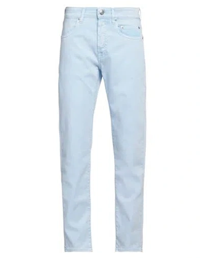 Siviglia Man Pants Sky Blue Size 30 Cotton, Elastane