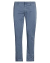 Siviglia Man Pants Slate Blue Size 35 Cotton, Elastane In Blue